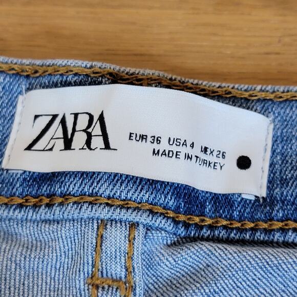 Zara High-Rise Cropped Bootcut Jean – Sky Blue / Size 4×26.5 - Picture 6 of 14